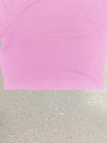 Mexico Shield Flag Colors Women's Fashion Short Sleeve T-Shirt, Y2K Clothes, Back To School Clothes, Vintage Clothes, Street Wear, Rock, Holiday, Vacation, Festival, Summer Tops - 粉色 - 查看 4