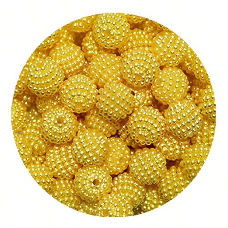 Cracked Pearl 12mm With Hole 50 Units - Yellow - View 1