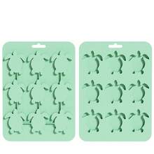 1pc Sea Turtle Shaped Silicone Ice Cube Mold, Turtle Shaped Mold, Suitable For Snacks, Cookies, Cocktails, Chocolate, Candies Or Party, Turtle Ice Cubes - Multicolor - View 13