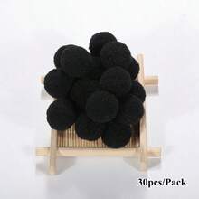 1 包鲜艳的 25/30 毫米弹性绒球 - 彩色 DIY 工艺和艺术装饰，柔软毛绒球，适用于创意项目、派对装饰和节日家居装饰、派对装饰用品