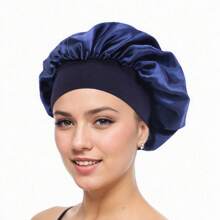 1 pezzo Cuffia da notte in raso tinta unita, leggera e fresca per primavera ed estate, con cinturino regolabile, sensazione seta, cuffia protettiva per capelli, regalo di compleanno per donna, cuffia in raso, cuffia in seta, cuffia regolabile, cuffia da notte, cuffia con fiocco per donne e uomini, decorazione per casa e bagno, accessorio per il ritorno a scuola