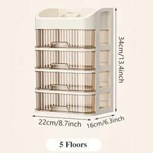 3 -5Tier 2 Drawer Organizer, Dressing Table Cosmetic Organizer With Drawers - Spacious Storage Space For Skincare Products, Brushes, Eyeshadows, Lotions, Lipsticks, Nail Polishes - Perfect For Vanities, Bathrooms, Bedrooms And Dressing Tables