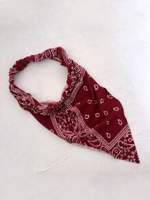1 pièce Bandeau rétro, nouveau style foulard triangulaire en tissu, foulard triangulaire élastique et respirant pour envelopper la tête des femmes