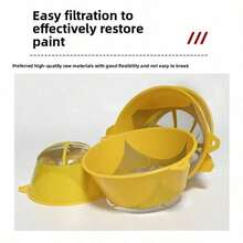 5 pièces/set Ensemble d'entonnoirs de filtrage de peinture réutilisables de qualité industrielle, comprenant des filtres en mailles fines en acier inoxydable pour la peinture à base d'huile/d'eau, la filtration des résidus alimentaires, l'ensemble d'entonnoirs en plastique, pour usage industriel