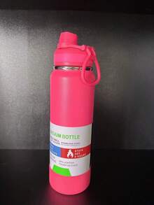 Thermal Bottle With Protective Cover 600ml 800ml 1000ml Spatial Hot & Cold Stainless Steel Insulation Large Capacity - Red - View 1
