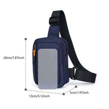 Fashionable Men's Small Shoulder Bag, High-Quality Oxford Cloth Handbag, Portable Crossbody Bag, Flap Mini Waist Bag