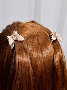 6pcs Vintage Butterfly Shaped Cute ABS Plastic Hair Clips, Colorful Hair Accessories Suitable For Side And Top Clip, Adorable Mini Hair Claws Beauty Claw Clips