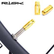 Risk Cycling Road Bike Titanium Alloy Presta Valve Caps, Valve Core Fixing Nuts, Mountain Bike Schrader Valve Caps, Dust Caps, Ultra-Lightweight.