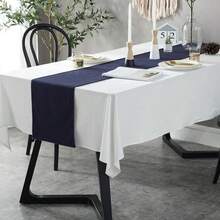 10 Pack White Table Cloth For Rectangle Tables,60x102 Inch-Washable And Reusable Table Cloths For 6-8 Ft Rectangle Table,Polyester Fabric Table Cover For Party,Wedding,Buffet - White - View 5