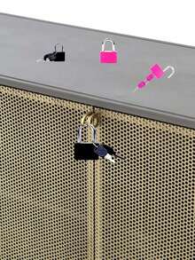 1pc Luggage Lock Padlock Colorful Plastic Shell Zinc Alloy Small Lock With Key, Suitable For Backpacks, Gym Lockers Suitcases Classroom Matching Games, Etc., Lock Key, Metal Padlock Padlock Travel Essentials Travel Accessories Vacation Summer Holiday Back To School Mini Travel Products - Multicolor - View 5