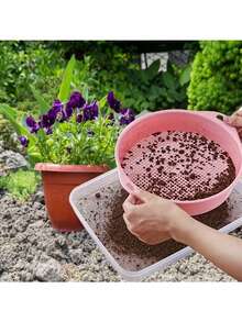 Kohlenstoffstahl Siebschaufel 47cm - Kompost Sieb Mit Drehgriff Für Gartenarbeit