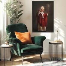 1 Piece,Portrait Of Pope Francis Of The Catholic Church, Religion Frameless Art Decoration Painting, Printed Posters Mural ,Waterproof Canvas,Suitable For Home , Office , Bedroom, Living Room, Study, Bathroom, Bar, Wall Arts And Home Decoration, Is An Ideal Holiday Gift