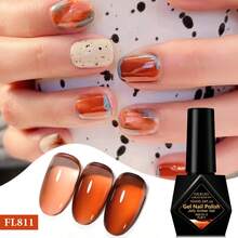 FOUR LILY 10ml 玻璃果冻凝胶指甲油 - 琥珀红透明指甲凝胶，可卸除 UV LED 持久凝胶，适用于 DIY 美甲设计 - 彩色 - 查看 11