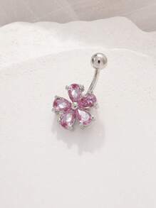 1 pièce Anneau de piercing de nombril fleur goutte d'eau mignon