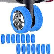 16/8 Peças Coberturas de Roda de Mala, Protetores de Roda de Mala, 1 Peça Protetores de Roda de Mala Portáteis, Coberturas de Roda de Mala de Silicone Coloridas para Conjuntos de Malas com 8 Rodas Giratórias, Capas de Roda Redutoras de Ruído para Cadeiras de Rodas de Escritório, Capas de Mala Anti-Abrasão e Anti-Ruído, Protetores de Mala, Itens Essenciais de Viagem de Férias, Acessórios de Viagem, Capas de Roda de Mala de Mão para a Maioria dos Conjuntos de Malas com Rodas.