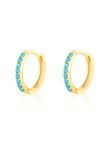 ​​病毒彩虹锆石环状耳带 - 铜基街头潮流耳夹（多色棱镜闪光，适合嘻哈/锐舞场景）​​ - 彩色 - 查看 8