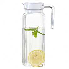 1pc Plastic Pitcher With Lid, Broken Resistant Beverage Jugs, Cold Hot Water Pitcher For Homemade Juice Iced Tea Milk Beverage - Multicolor - View 5