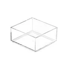 Organizador de cajones de material acrílico, caja de almacenamiento transparente, caja de almacenamiento de escritorio, caja de almacenamiento de cosméticos, caja de almacenamiento de juguetes y manualidades, adecuada para tocador, baño, gabinete de cocina y cajones