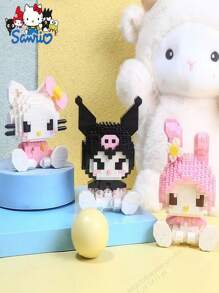 Sanrio 1pc Sanrio Character Brick Model Kit - Collection Tabletop Decoration Figurines - Educational Puzzle Creative Gifts For Birthdays, Christmas, Best For Christmas