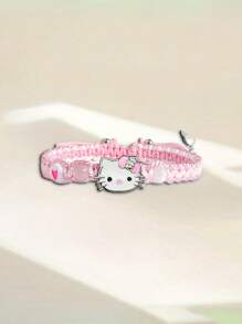 Sanrio Sanrio Hello Kitty Braided Bracelet Adjustable, Fashion, Elegant, Simple, Multifunctional Sports Bracelet, Love, Friend Or Couple Gift, Hand Jewelry Accessories, Creative Design