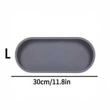 1pc Silicone Storage Tray, Oval Vanity Tray, Sink Sponge Soap Dispenser Holder, Perfume & Cosmetics Storage Box, Makeup Ring Holder Tray, Home Goods, Bathroom Accessories, Home Decor, Home Furnishings