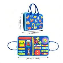 1PC Busy Board Toddlers Sensory Activity Board - Montessori Toys 3-5 Years Old Boy Airplane Car Travel Essentials Kids Road Trip Games Quiet Book Birthday Gifts Preschool Learning Toy Baby Educational Toys