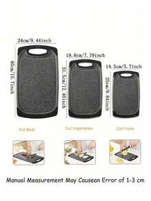 1/3PCS大理石砧板套装加厚切菜板切肉板厨房准备板熟食/生食分离家用水果切菜板准备板菜板,厨房用品 - 彩色 - 查看 6