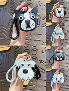 1 Stück Kreative Cartoon Katze Hund PU Farbblock Lässig interessante Tier Schlüsselanhänger, dekorativer Armband-Riemen, süßer Katzen Anhänger, Geschenk für Freundin/Mutter/Kind, Dekoration für Rucksack, Tasche, Auto, Reise, Zuhause - Verschiedenfarbig - Übersicht 1