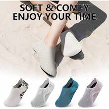 Scurtain Barefoot Shoes Women Men Beach Swim Aqua Socks Summer Quick-Dry Sandals Slippers - Spleopard - 查看 6