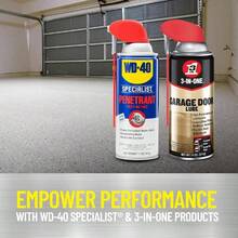 WD-40 Specialist Penetrant &Amp; 3-In-ONE Garage Door Lube Combo Pack, Penetrant For Breaking Rust Bonds &Amp; Lubricant For Smooth Garage Door Operation, High-Performance No-Mess Formulas, 11 Oz. - Mixed Twin Pack - View 8