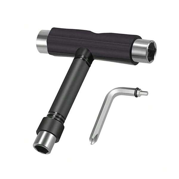 Skate Tool All-In-One, Skateboard Tool Roller Skate Tool T Tool For Skateboard, Muti-Function Portable Skateboard Longboard Accessory With T-Type Allen Key And L-Type Head Wrench Screwdriver