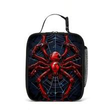 Bolsa de almuerzo con estampado de araña, bolsa térmica, bolsa de transporte portátil, bolsa refrigerante, bolsa de almuerzo multifuncional para el trabajo, viajes, picnics