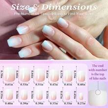 120 Uñas Postizas Cuadradas A Presion Uñas Postizas Cortas A Presion Uñas Adhesivas Con Pegamento Y Pestaña Adhesiva 12 Tamaños Uñas Acrilicas A Presion Uñas Postizas Cuadradas Para - Uñasombréconpuntablanca - View 6