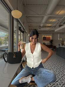 فستان كاجوال للنساء لفصل الصيف، بياقة بولو، أزرار إنجليزية، كارديجان محبوك، كنزة صوفية قصيرة أنيقة كاجوال، فست علوي محبوك مناسب للعمل والمكتب