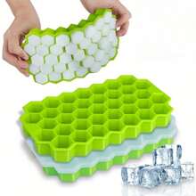 1 Piece 37-Grid Honeycomb Silicone Ice Tray | Hexagonal Mold For Perfectly Shaped Ice Cubes – Ideal For Outdoor Camping & Kitchen Use | Flexible, Vivid Design Ice Mold