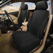 9 件通用汽车座椅套、汽车座椅套全套、适用于汽车、SUV、轿车、货车、汽车内饰套的通用布质前座套、兼容安全气囊，包含 9 件：2 个前座套、1 个靠背套、1 个后座套和 5 个头枕套。包含 4 件：2 个前座套和 2 个头枕