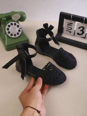 1 pereche de pantofi cu plată, la modă, confortabili, drăguți, pentru fete, pentru petreceri și dansuri în aer liber