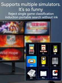 1 Set Of Home Game Console With 30000 Retro Classic Games 9 Simulators Like FC/GBA/PS1 Support Connect To 4K HD TV/Projector With 2 Wireless Controller For Two-Player Game Nostalgic Arcade Joystick Party Gathering Interactive Card-Type Red And White Machine Birthday Gift For Husband And Boyfriend