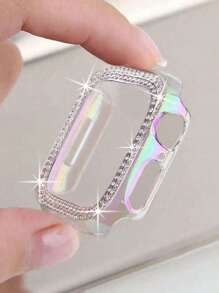 10 Peças/Conjunto Capa Protetora Cintilante com Decoração de Strass na Moda e Glamorosa, Oca, com Brilho Anti-Queda, para Relógio 38/40/41/42/44/45/46/49mm, para Series Ultra/SE/10/9/8/7/6/5/4/3/2/1, Acessórios de Capa para Relógio Inteligente, Unissex