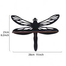 1 pieza de Estantería de pared montada creativa y minimalista (los clavos no están incluidos), disponible en múltiples estilos: libélula, hoja de plátano, mariposa, loto - Accesorio colgante de decoración de pared, estantería de almacenamiento pequeña de madera de bricolaje