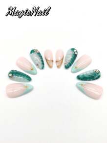 10 Pieces Of Pure Hand-Pressed Wearable Nails,Press On Nails,Nail Supplies,Nails Ptess On,Beach Essentials, 25mm-Length Nail Pieces, Pink White Pink Contrasting Pink Glitter Pink Drawing Convex Shape, Hand-Kneaded Raised Flowers Pink Drawing Golden Small Ball Stamens, Hand-Painted White Lines, Spring And Summer Style, Cute Nail Pieces. Suitable For Daily Leisure And Vacation Wear.