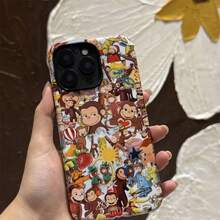 Hilarious Monkey Design  Case Perfect Gift For Children And Fans Of Curious George Cartoon - Pink - View 3