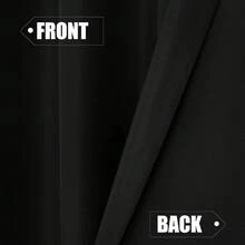 2025Hot-BONZER Waterproof Outdoor Curtains Patio, Premium Thick Privacy Weatherproof Grommet Outside Curtains Porch, Pergola, Cabana, 1 Panel, 54W X 84L Inch, - 黑色 - 查看 6
