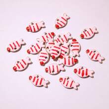 20 Peças Encantos de Peixe de Aço Inoxidável Esmaltado de 10x6mm, Pingente Pequeno e Fofo de Aço Inoxidável, Acessórios de Fabricação de Joias DIY