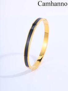 1pc Stainless Steel Beach-Style Bracelet, Suitable For Women's Daily Decoration, Graduation And Birthday Gift - Multicolor - View 7