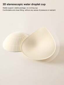 Copa de ropa interior acolchada de 6 cm de grosor, relleno para pechos pequeños, insertos de almohadilla de pecho con aumento desmontables y lavables para aumentar el acolchado, accesorios de ropa interior y sujetador - Albaricoque - Ver 6