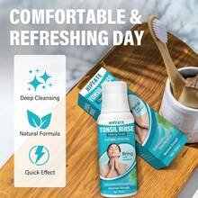 Tonsil Stone Remover Mouthwash, Deep Cleansing Oral Rinse For Tonsil Stones & Bad Breath, Soothe Tonsils And Dry Mouth Relieve, Fresh Mint Flavor, Alcohol-Free - 1 - View 3