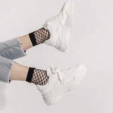 Zapatos de papá, zapatos de primavera y otoño, nuevos estudiantes, versión coreana de zapatillas deportivas, moda y ocio, zapatos blancos con suela gruesa y tirantes delanteros, Zapatos casuales de mujer - Blanco - Ver 8