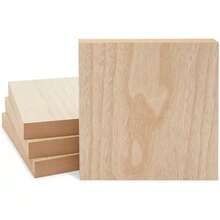 Bright Creations Unfinished MDF Wood Blocks For DIY Crafts, Wooden Square Sign Block (8x8 In, 4 Pack) - 1 - View 1