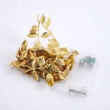 LED,Copper Wire Lamp, Flower Wreath, Gold, Silver, Leaves, Decoration, Home, Room, Festival, Light String
